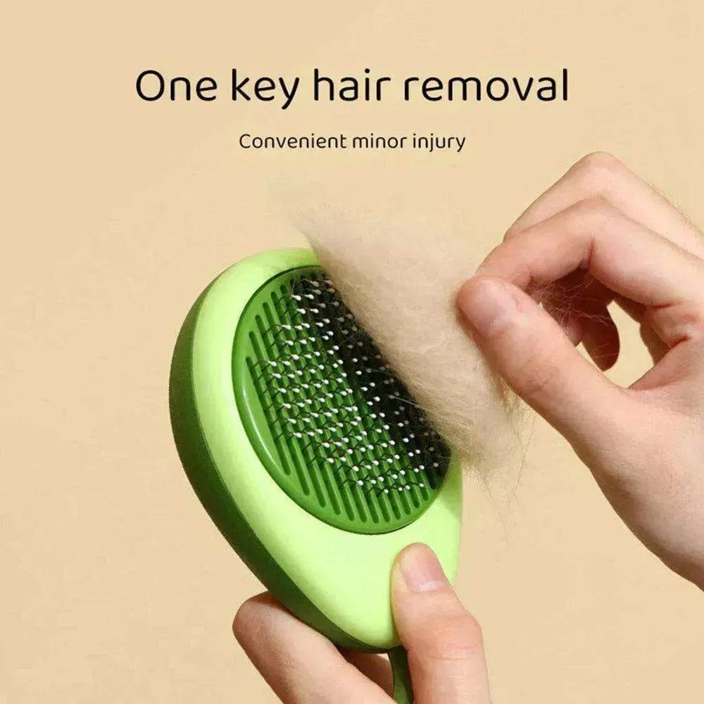 Creative Cat Grooming Comb Portable Massage Brush One-Button Remove Floating Hair Scraper Cats Dogs Pet Self Cleaning Tool Accessories - EX-STOCK Canada