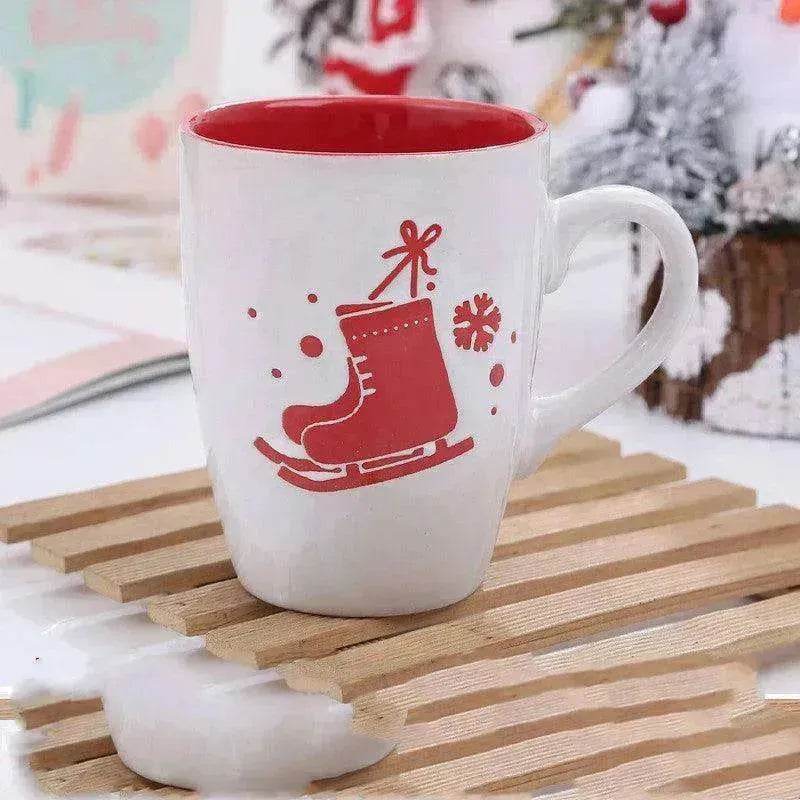 Creative Cute Cartoon Snowman Santa Claus Ceramic Cup Christmas Mug Small Gifts - EX-STOCK Canada