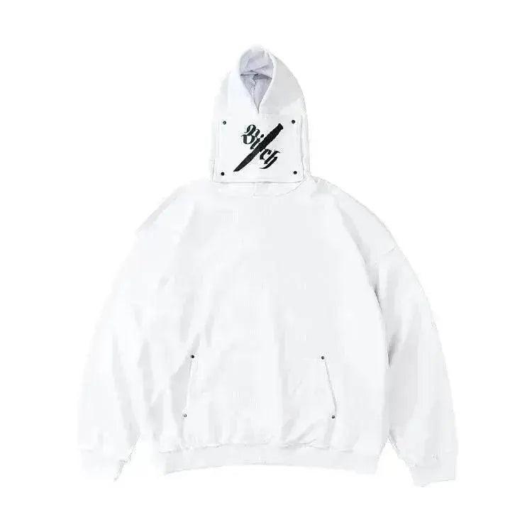 Pull pour hommes créatif à col haut amovible avec capuche et coupe ample - EX-STOCK Canada