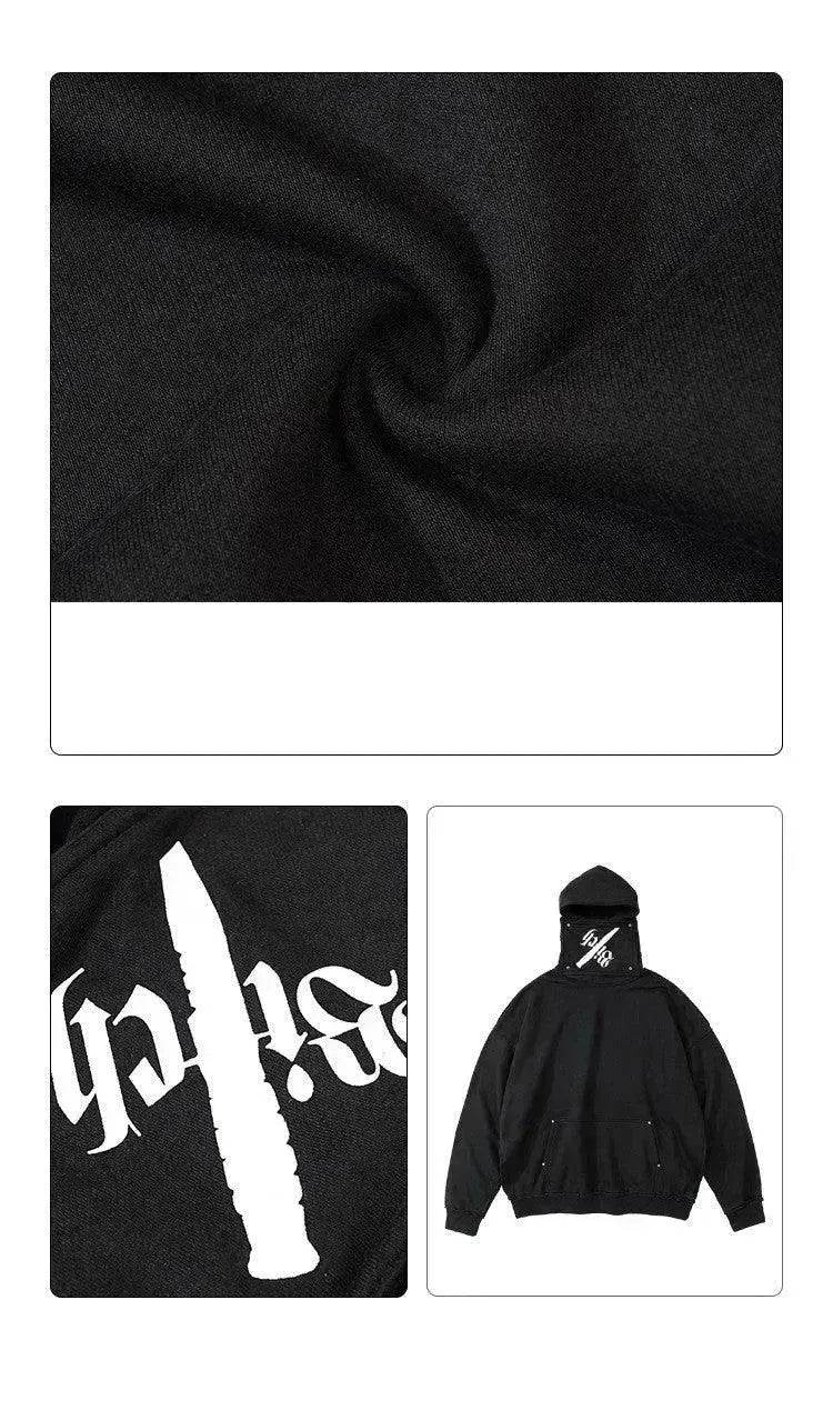 Creative Detachable High Neck Loose Hooded Men's Sweater - EX-STOCK Canada