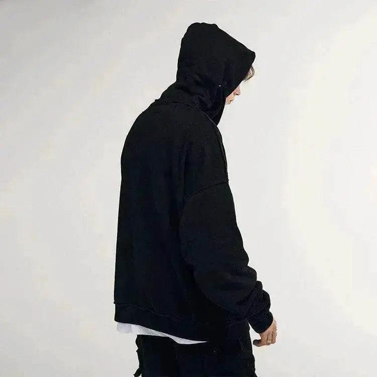 Pull pour hommes créatif à col haut amovible avec capuche et coupe ample - EX-STOCK Canada