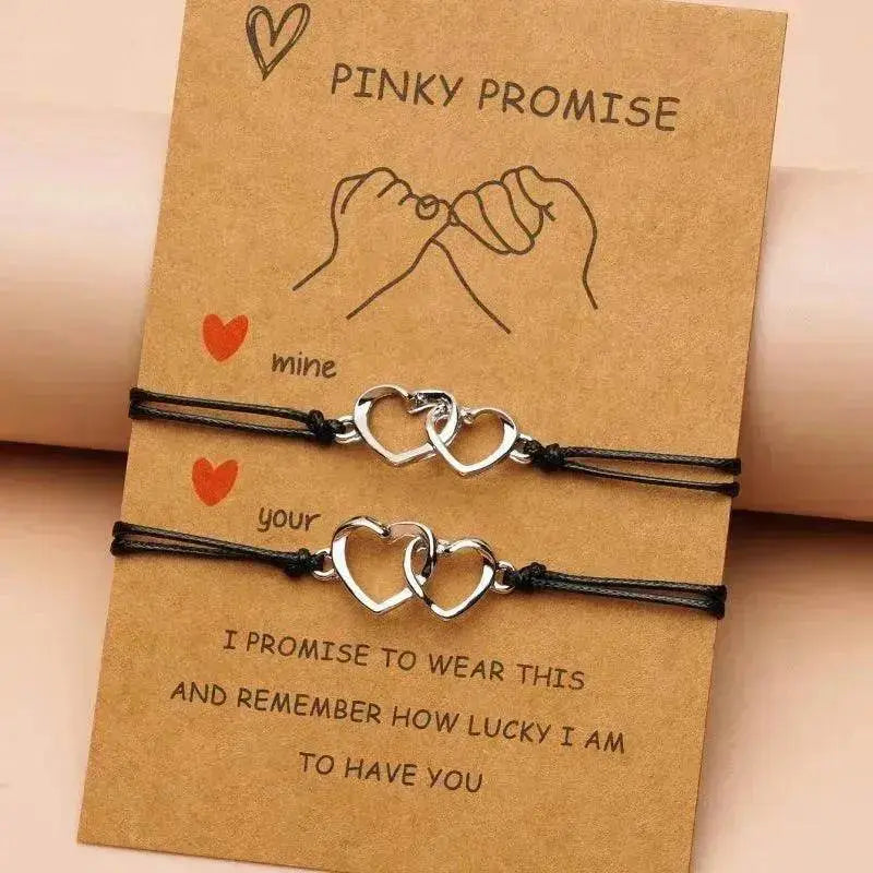 Bracelet Tressé en Cire avec Fil en Forme de Cœur Créatif - EX-STOCK Canada