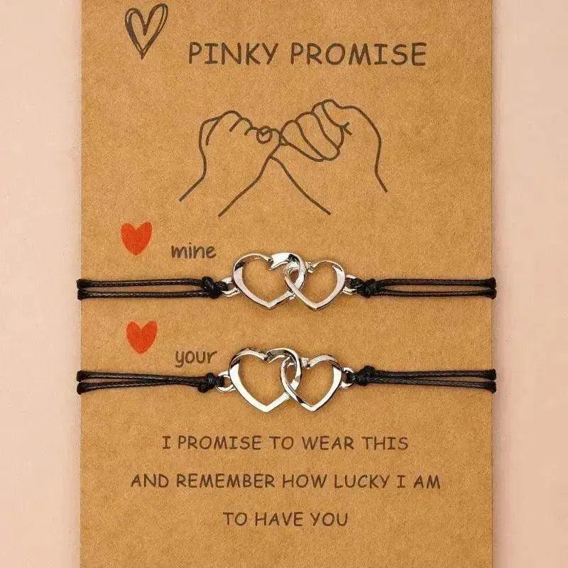 Bracelet Tressé en Cire avec Fil en Forme de Cœur Créatif - EX-STOCK Canada
