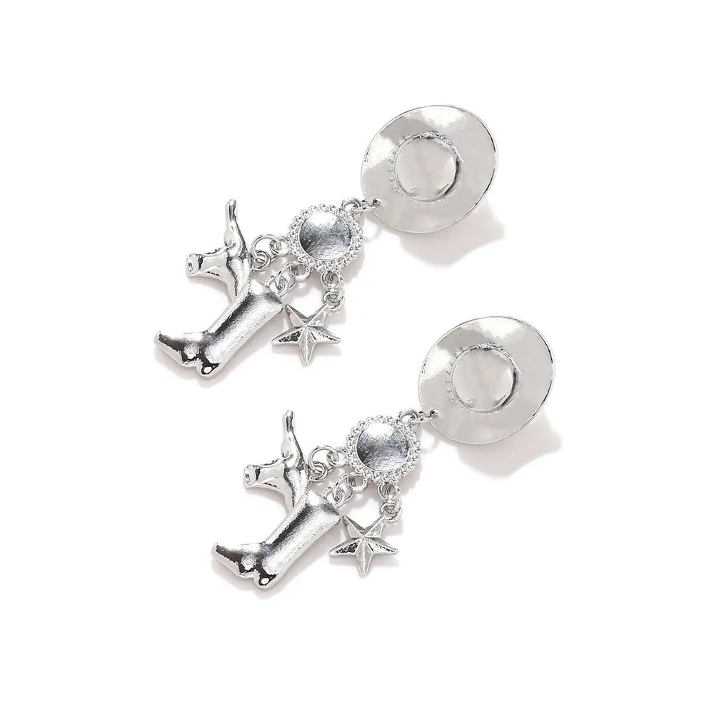 Creative Long Cowboy Hat Eardrops Earrings - EX-STOCK Canada