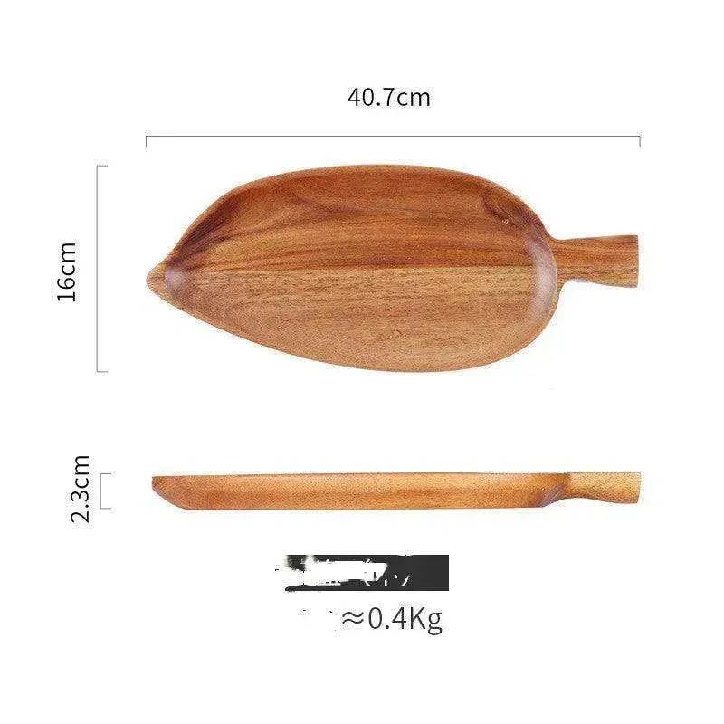 Creative Quality Acacia Wooden Leaf Design Food Tray - EX-STOCK Canada