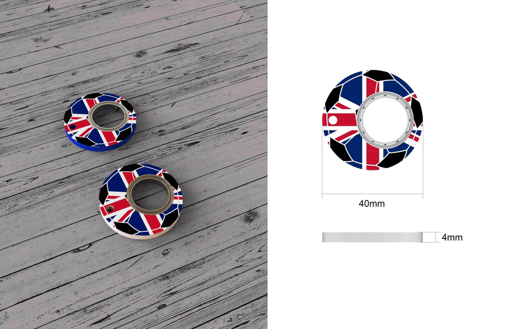 Creative Soccer World Teams Fidget Spinner Anti-Anxiety Relieves Stress Toy Keychain - EX-STOCK Canada