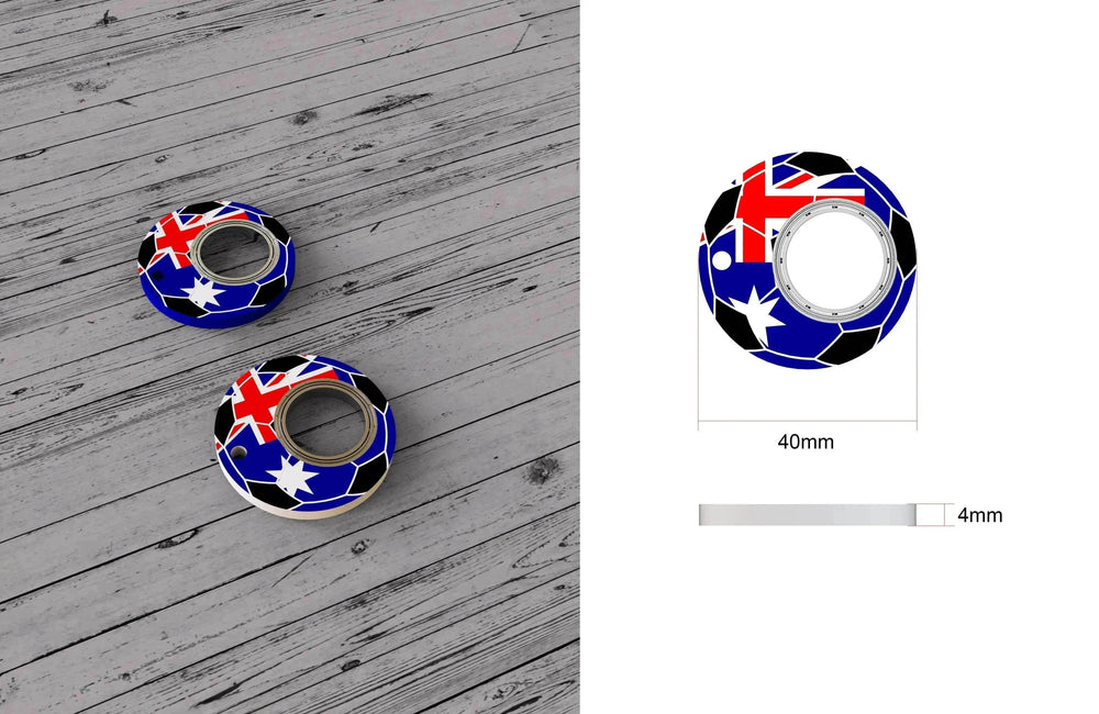Creative Soccer World Teams Fidget Spinner Anti-Anxiety Relieves Stress Toy Keychain - EX-STOCK Canada