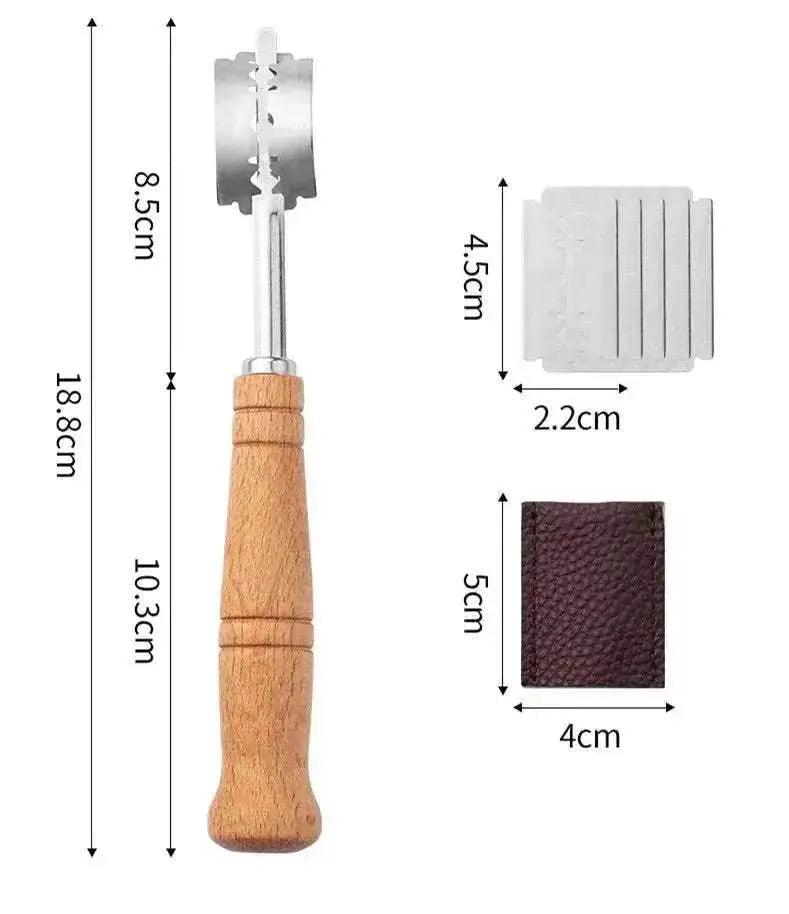 Creative Style Wooden Handle Arc Bread Stainless Steel Cutter Knife - EX-STOCK Canada