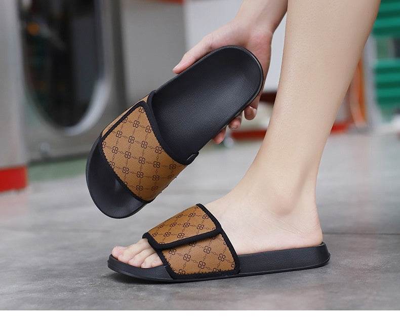 Cross-border Slippers Summer Outdoor Wear Niche High-grade Velcro Non-slip Beach Flip-flops Men EX-STOCK CANADA