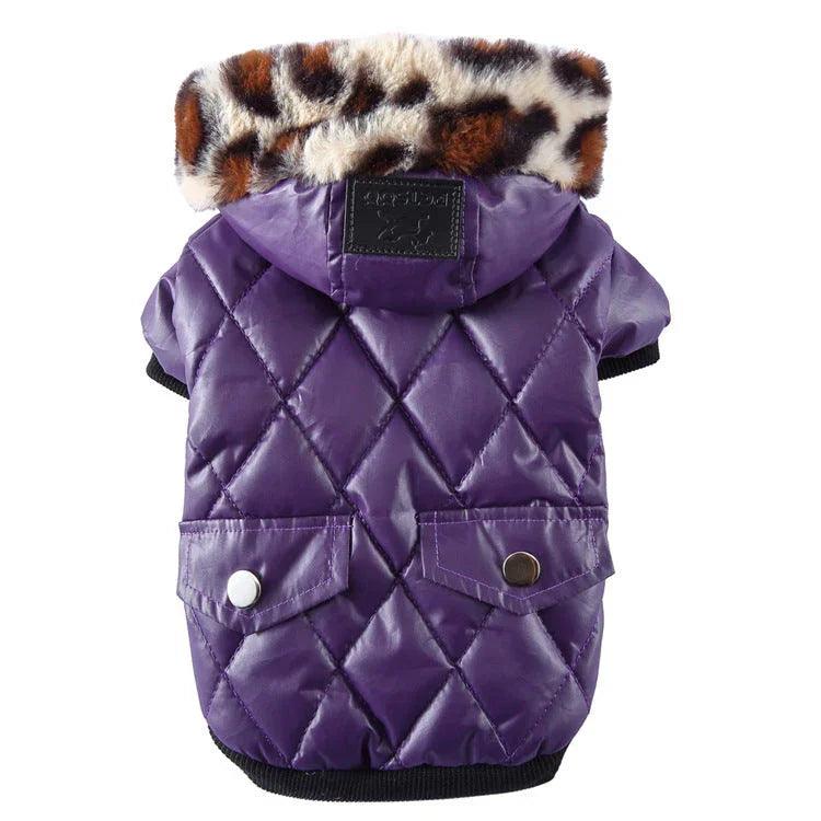 Cross-border pet supplies pet clothes dog clothes autumn and winter fur collar coat pet dog clothing EX-STOCK Canada