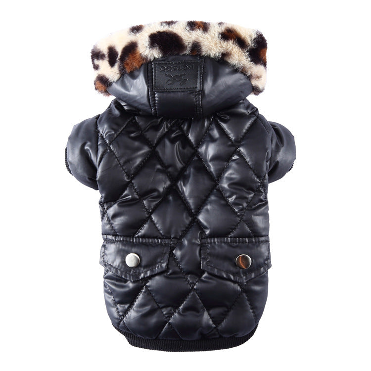 Cross-border pet supplies pet clothes dog clothes autumn and winter fur collar coat pet dog clothing EX-STOCK Canada