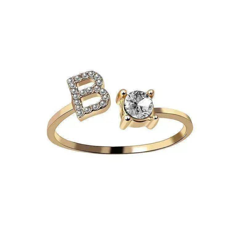 Bague personnalisable à 26 lettres : Bijou à la mode et élégant - EX-STOCK CANADA