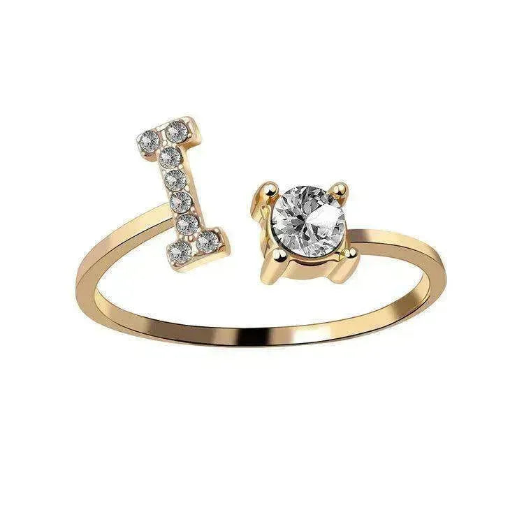 Bague personnalisable à 26 lettres : Bijou à la mode et élégant - EX-STOCK CANADA