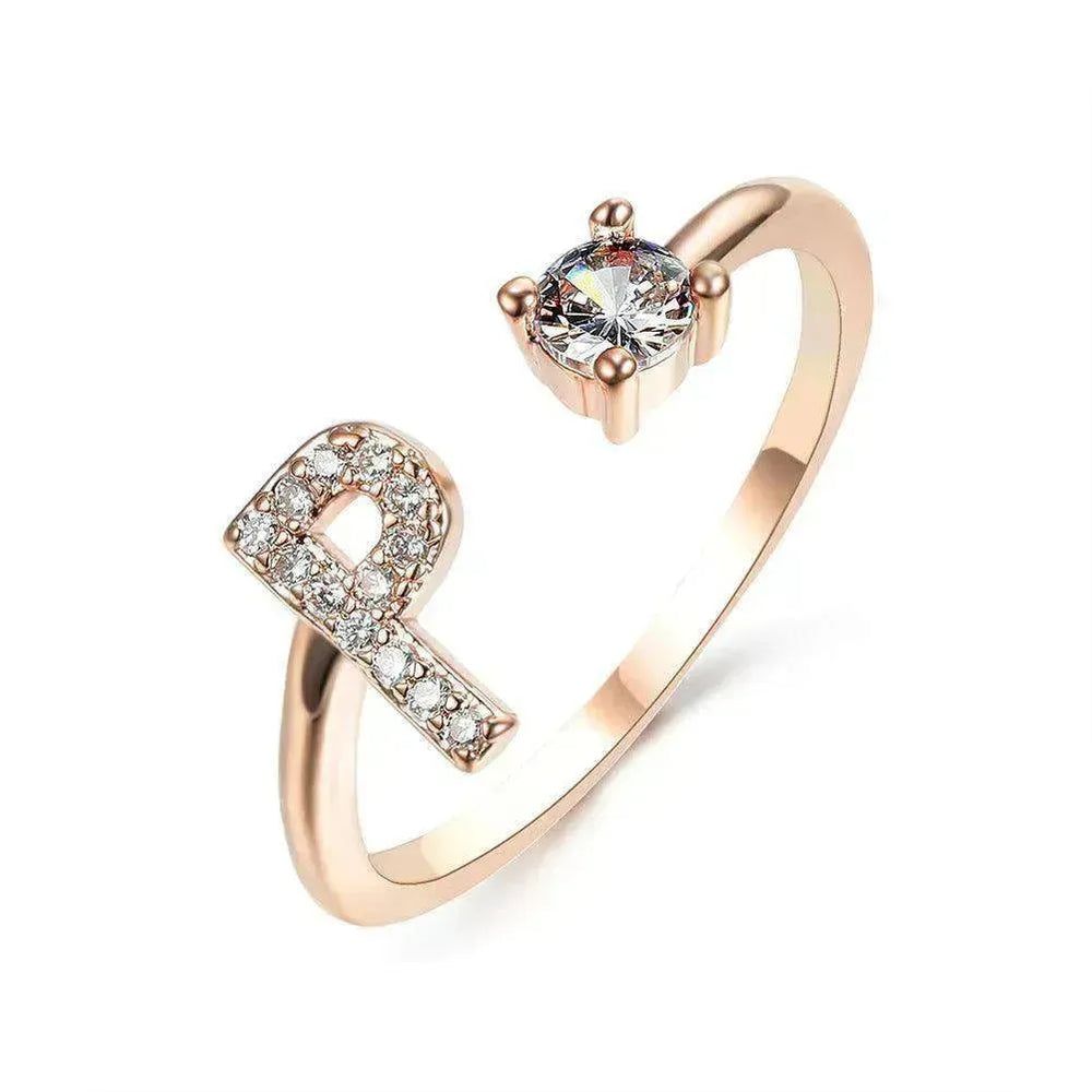 Bague personnalisable à 26 lettres : Bijou à la mode et élégant - EX-STOCK CANADA