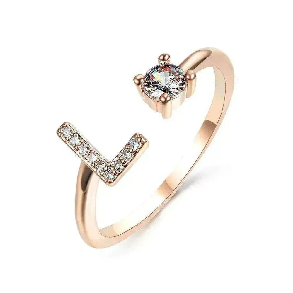 Bague personnalisable à 26 lettres : Bijou à la mode et élégant - EX-STOCK CANADA