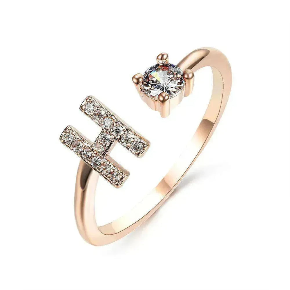 Bague personnalisable à 26 lettres : Bijou à la mode et élégant - EX-STOCK CANADA