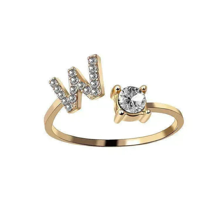 Bague personnalisable à 26 lettres : Bijou à la mode et élégant - EX-STOCK CANADA