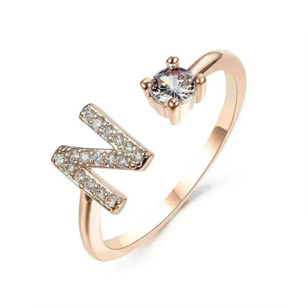 Customizable 26-Letter Ring: Fashionable & Elegant Jewelry - EX-STOCK Canada