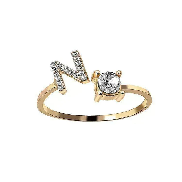 Bague personnalisable à 26 lettres : Bijou à la mode et élégant - EX-STOCK CANADA
