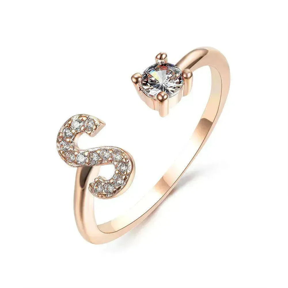 Bague personnalisable à 26 lettres : Bijou à la mode et élégant - EX-STOCK CANADA