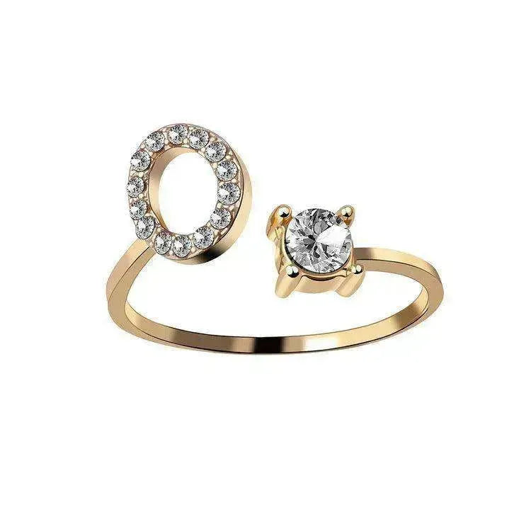 Bague personnalisable à 26 lettres : Bijou à la mode et élégant - EX-STOCK CANADA