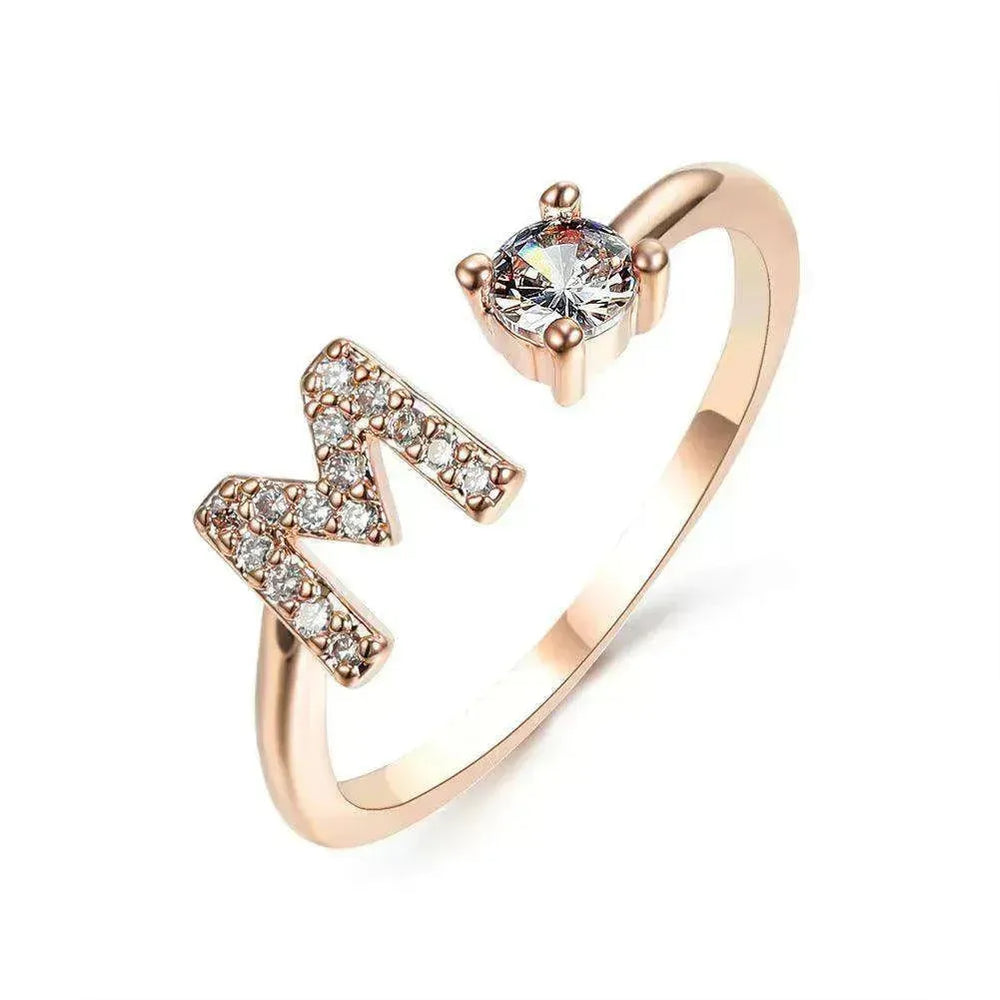 Bague personnalisable à 26 lettres : Bijou à la mode et élégant - EX-STOCK CANADA