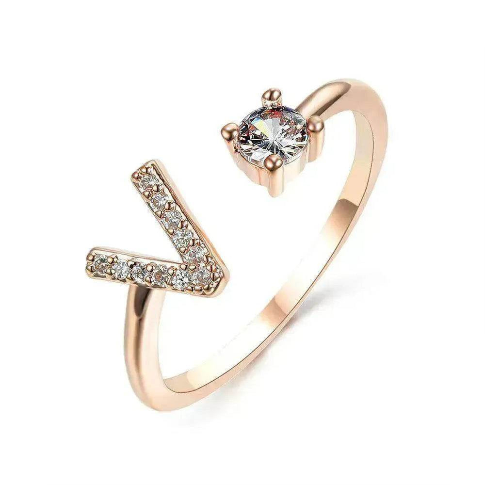 Bague personnalisable à 26 lettres : Bijou à la mode et élégant - EX-STOCK CANADA