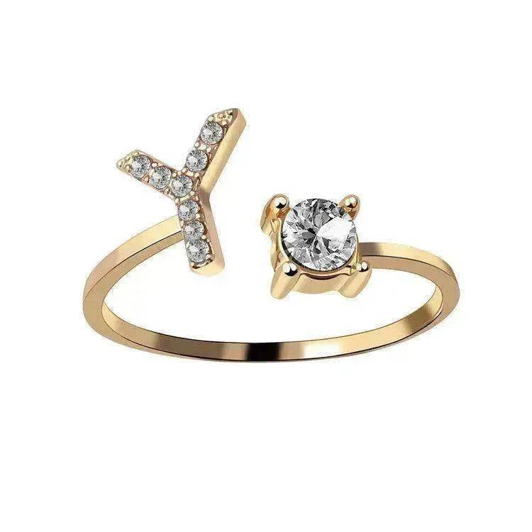 Bague personnalisable à 26 lettres : Bijou à la mode et élégant - EX-STOCK CANADA