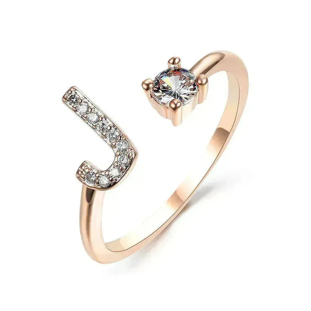 Bague personnalisable à 26 lettres : Bijou à la mode et élégant - EX-STOCK CANADA