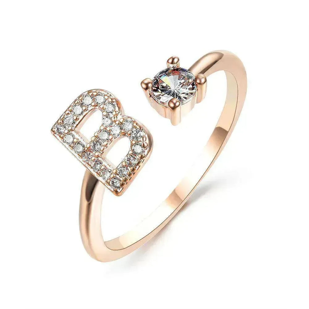 Bague personnalisable à 26 lettres : Bijou à la mode et élégant - EX-STOCK CANADA