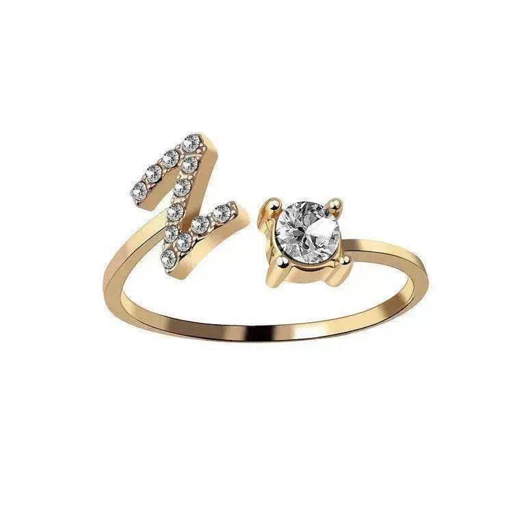Bague personnalisable à 26 lettres : Bijou à la mode et élégant - EX-STOCK CANADA