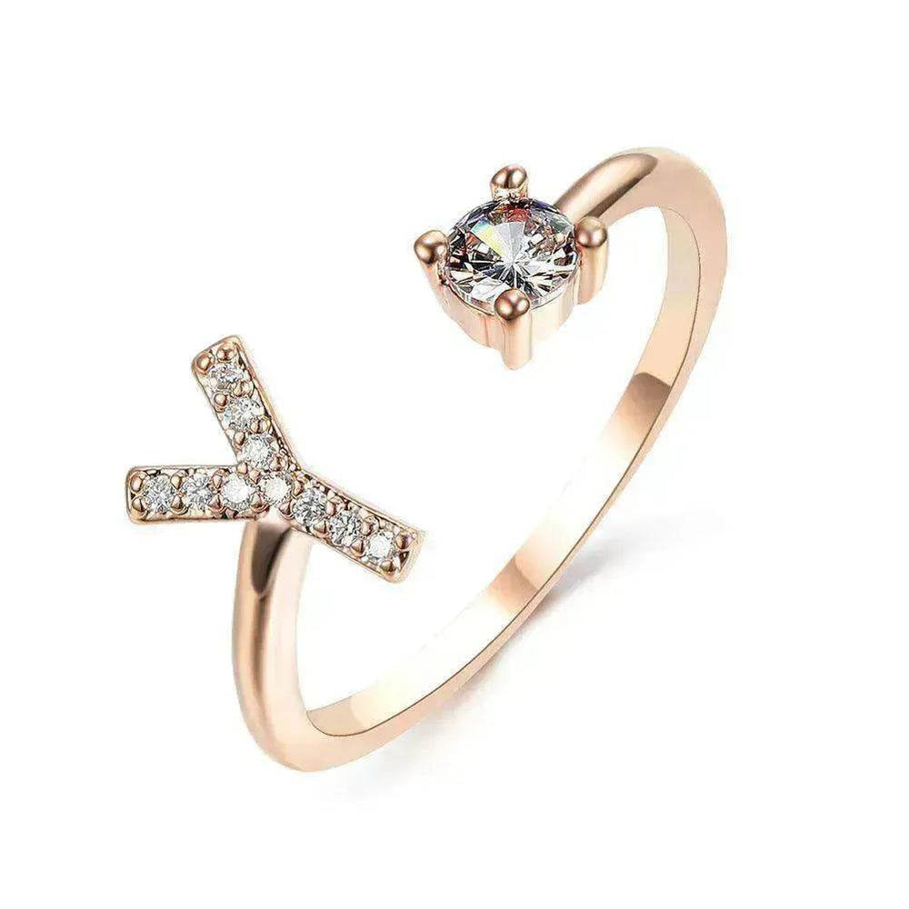 Bague personnalisable à 26 lettres : Bijou à la mode et élégant - EX-STOCK CANADA