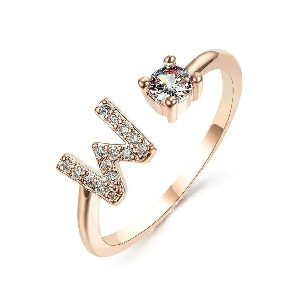 Bague personnalisable à 26 lettres : Bijou à la mode et élégant - EX-STOCK CANADA