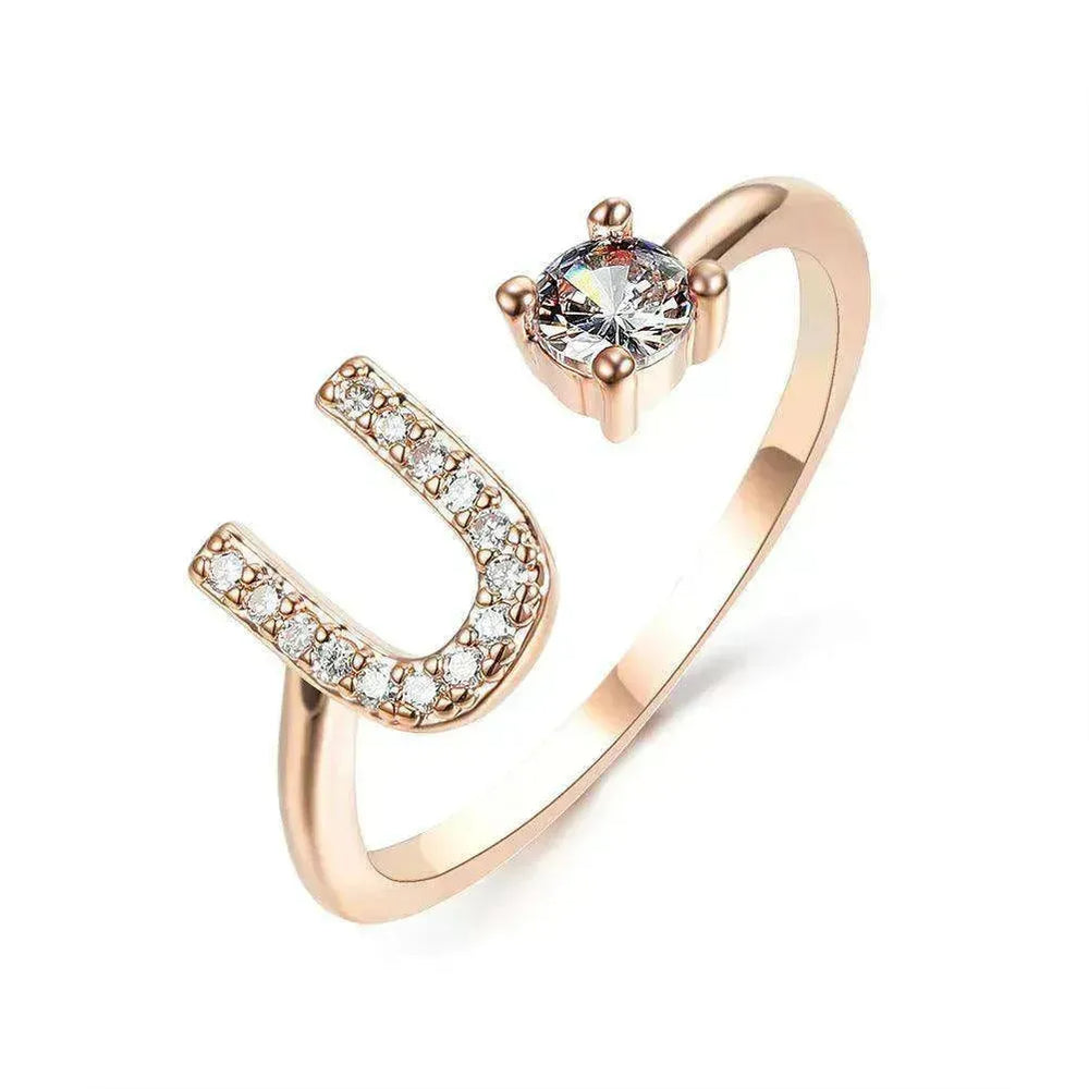 Bague personnalisable à 26 lettres : Bijou à la mode et élégant - EX-STOCK CANADA