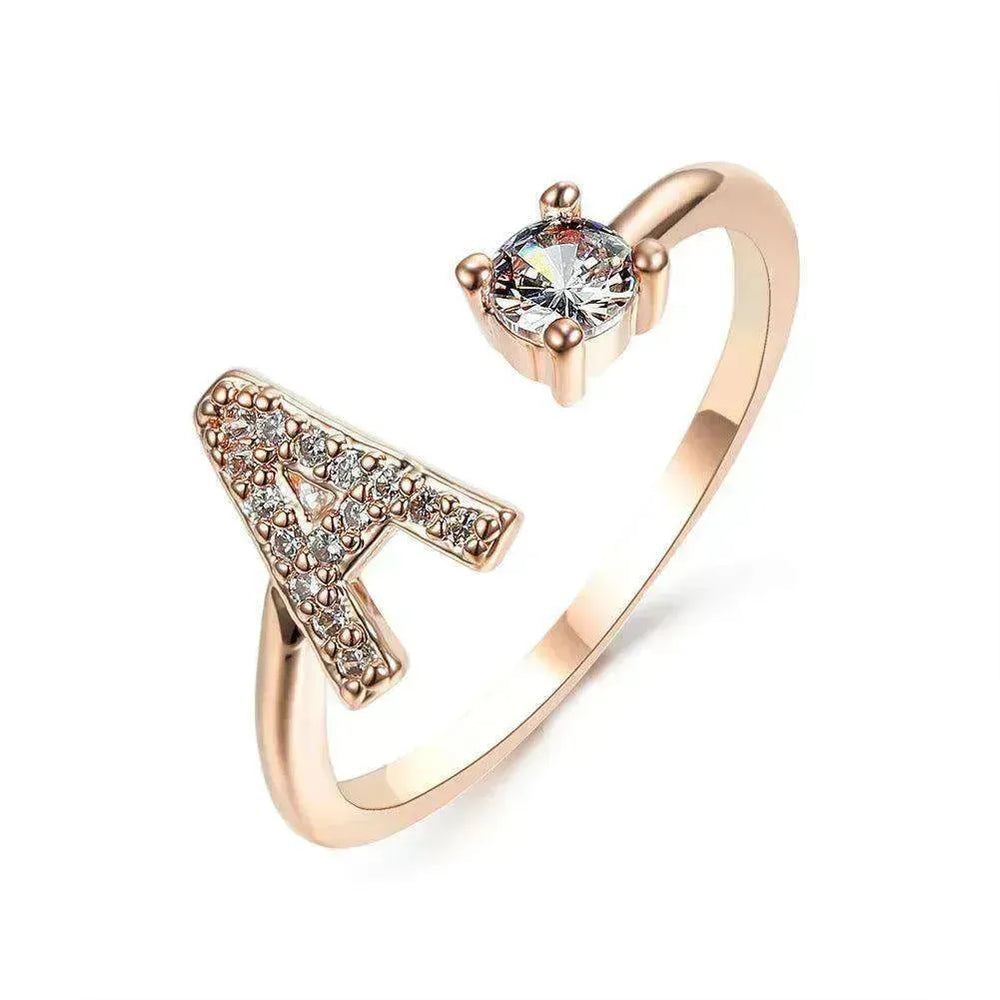 Bague personnalisable à 26 lettres : Bijou à la mode et élégant - EX-STOCK CANADA