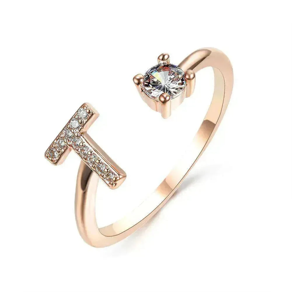 Bague personnalisable à 26 lettres : Bijou à la mode et élégant - EX-STOCK CANADA