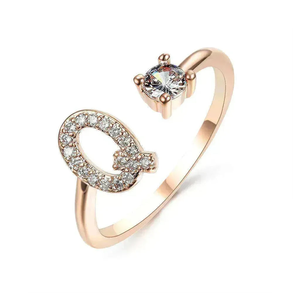 Bague personnalisable à 26 lettres : Bijou à la mode et élégant - EX-STOCK CANADA