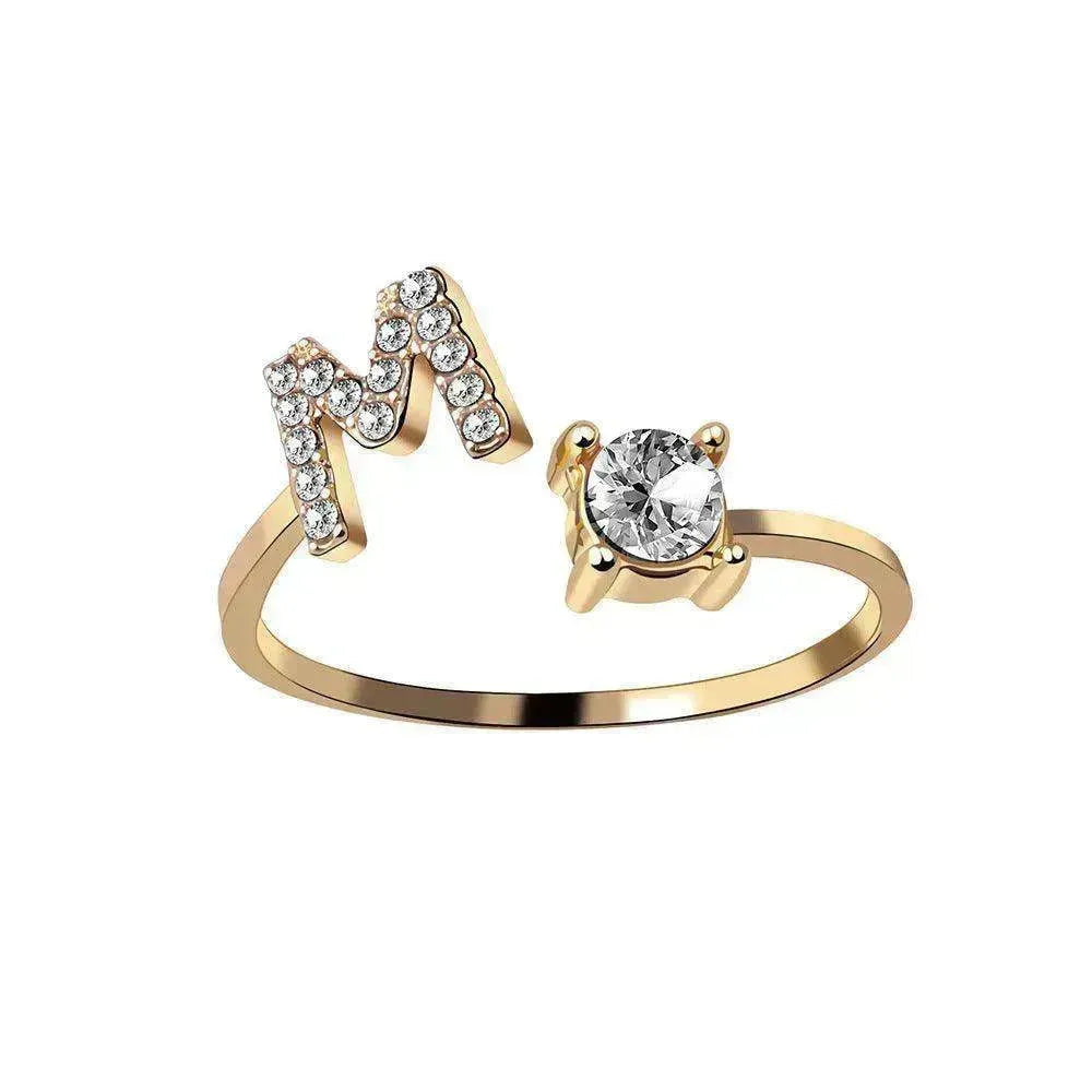 Bague personnalisable à 26 lettres : Bijou à la mode et élégant - EX-STOCK CANADA