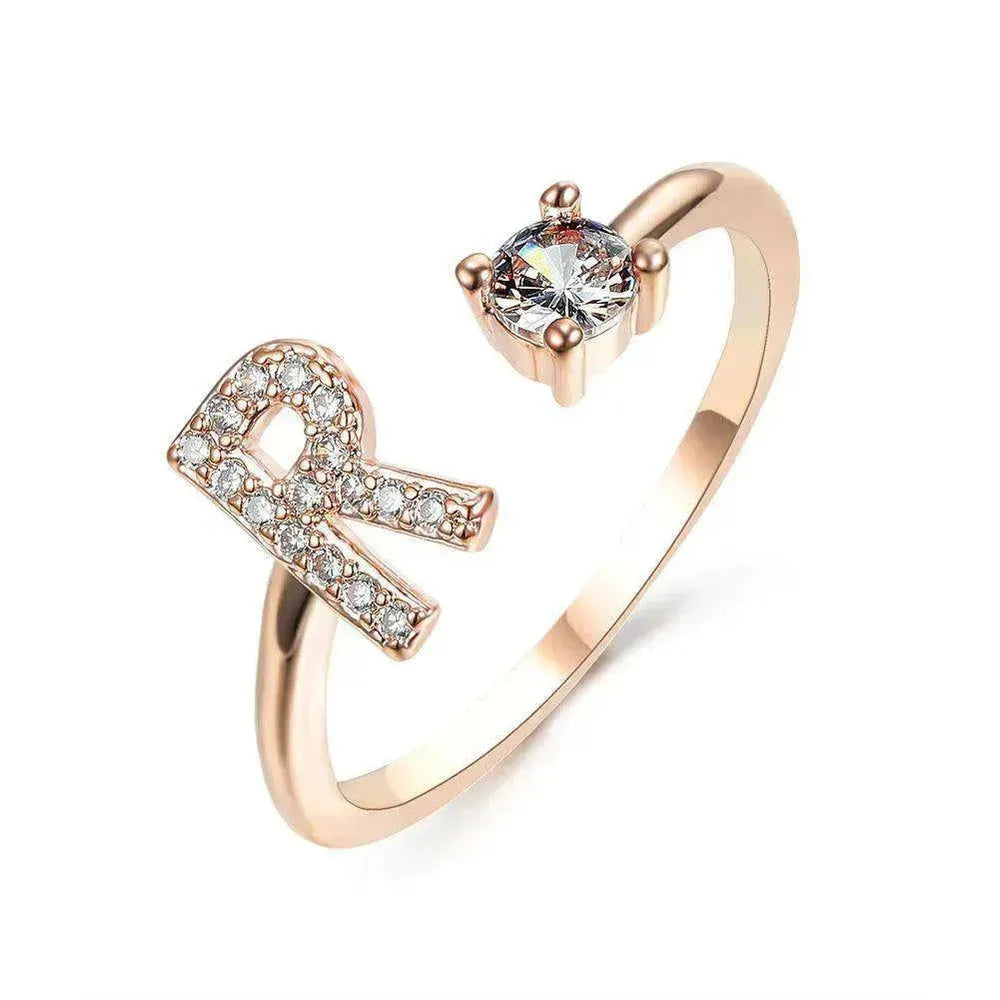 Bague personnalisable à 26 lettres : Bijou à la mode et élégant - EX-STOCK CANADA