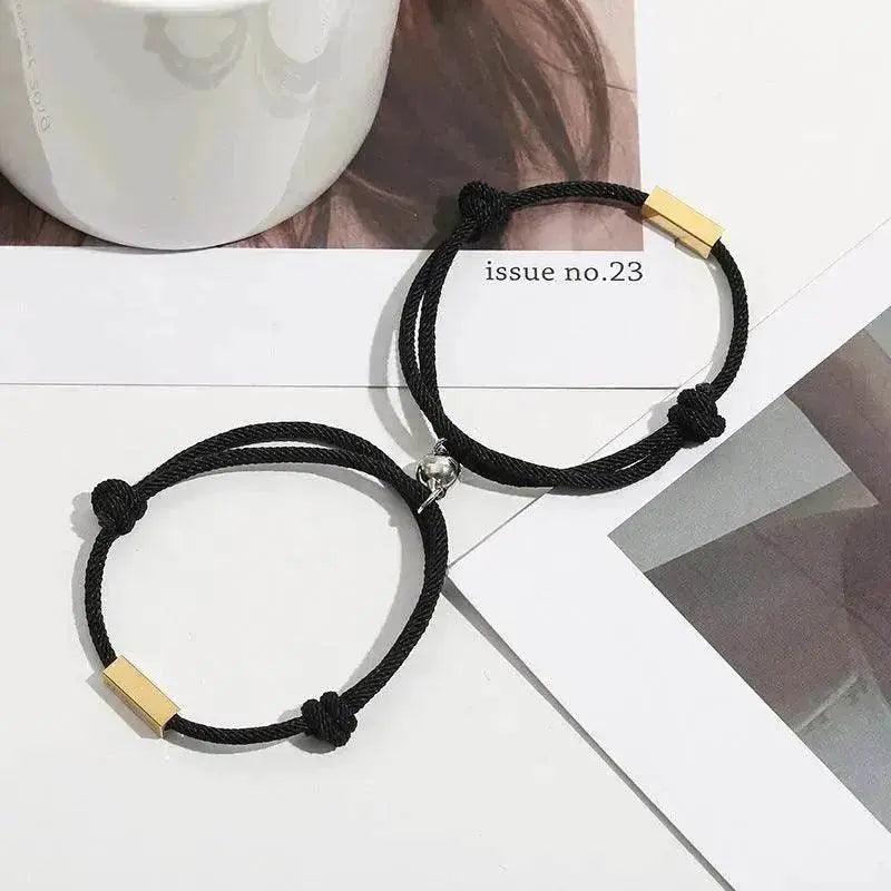 Bracelet personnalisé avec nom Bracelet Aimant Amour Éternel Acier Inoxydable Bracelet pour Couples - EX-STOCK Canada