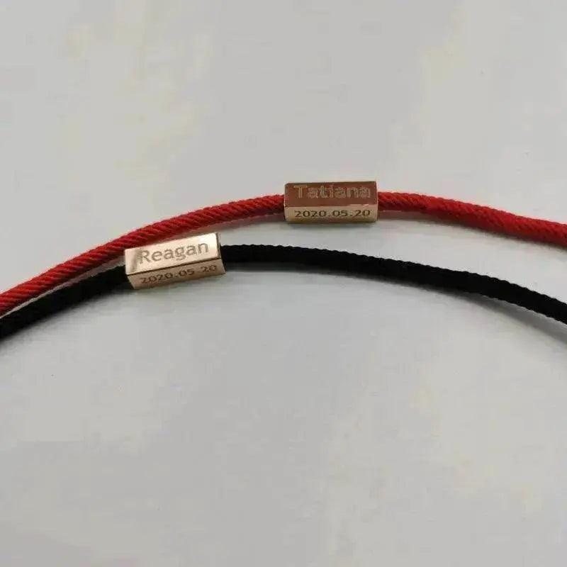 Bracelet personnalisé avec nom Bracelet Aimant Amour Éternel Acier Inoxydable Bracelet pour Couples - EX-STOCK Canada