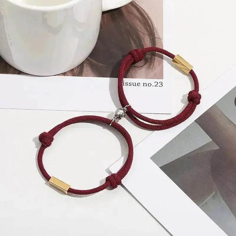 Bracelet personnalisé avec nom Bracelet Aimant Amour Éternel Acier Inoxydable Bracelet pour Couples - EX-STOCK Canada