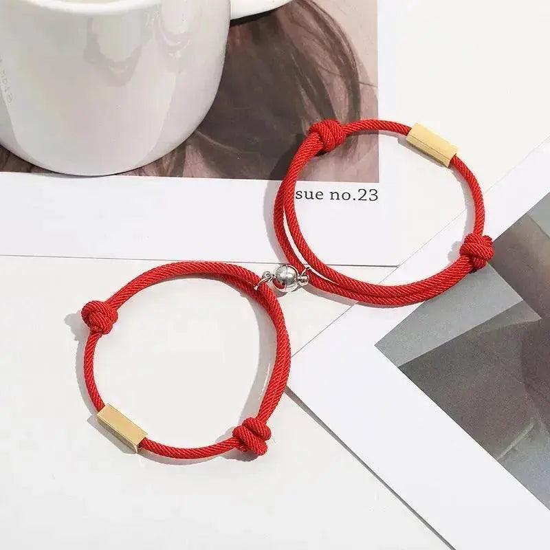 Bracelet personnalisé avec nom Bracelet Aimant Amour Éternel Acier Inoxydable Bracelet pour Couples - EX-STOCK Canada
