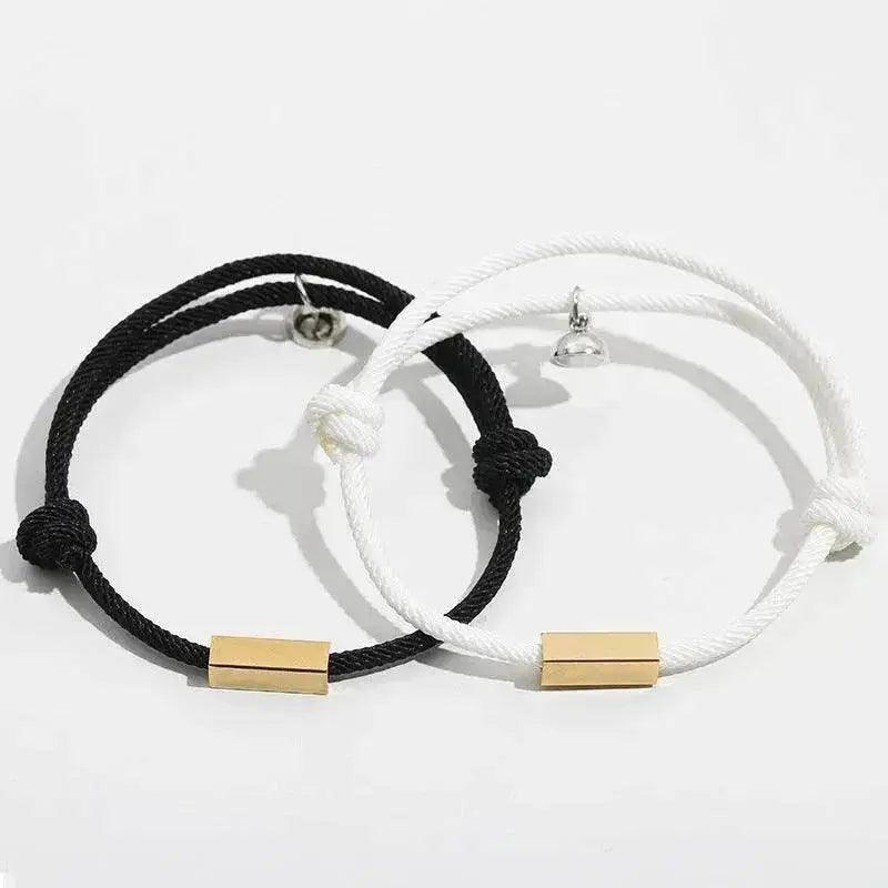 Bracelet personnalisé avec nom Bracelet Aimant Amour Éternel Acier Inoxydable Bracelet pour Couples - EX-STOCK Canada