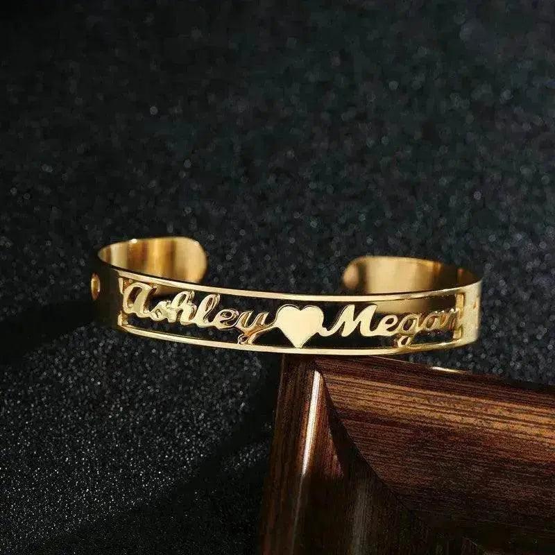 Bracelet Personnalisé avec Nom, Bracelets sur Mesure, Bijoux en Acier Inoxydable - EX-STOCK Canada