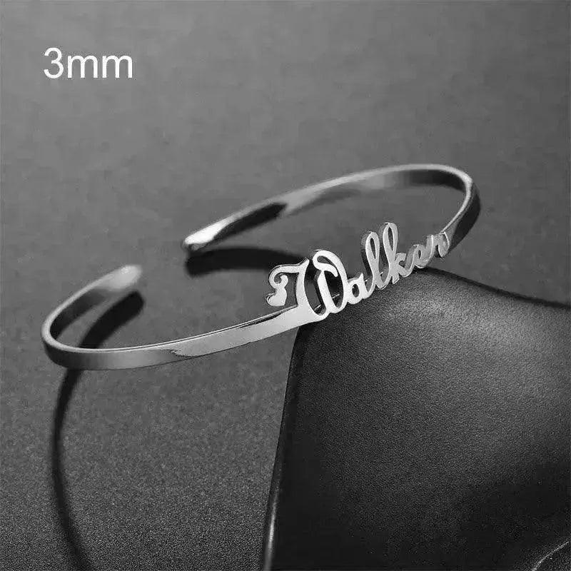 Bracelet Personnalisé avec Nom, Bracelets sur Mesure, Bijoux en Acier Inoxydable - EX-STOCK Canada