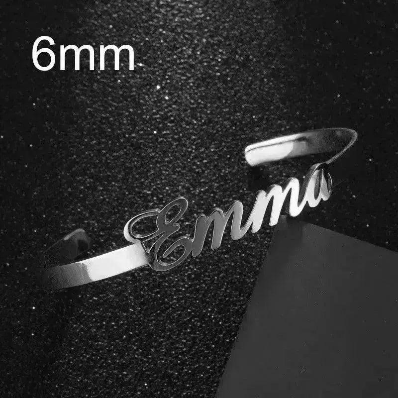Bracelet Personnalisé avec Nom, Bracelets sur Mesure, Bijoux en Acier Inoxydable - EX-STOCK Canada