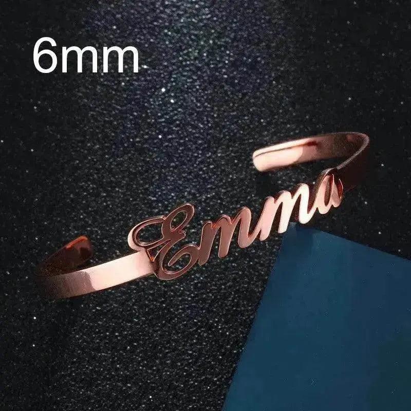 Bracelet Personnalisé avec Nom, Bracelets sur Mesure, Bijoux en Acier Inoxydable - EX-STOCK Canada