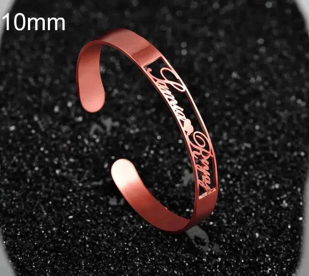 Bracelet Personnalisé avec Nom, Bracelets sur Mesure, Bijoux en Acier Inoxydable - EX-STOCK Canada
