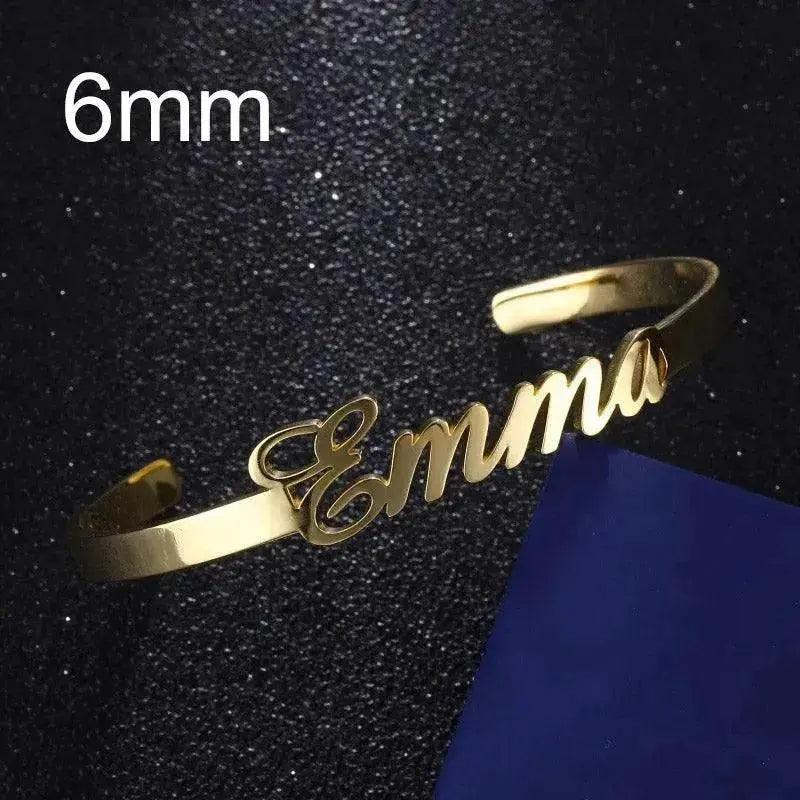 Bracelet Personnalisé avec Nom, Bracelets sur Mesure, Bijoux en Acier Inoxydable - EX-STOCK Canada